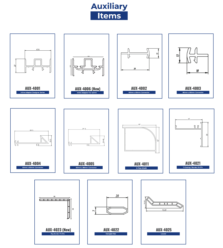 Europrofilo Auxiliary Items
